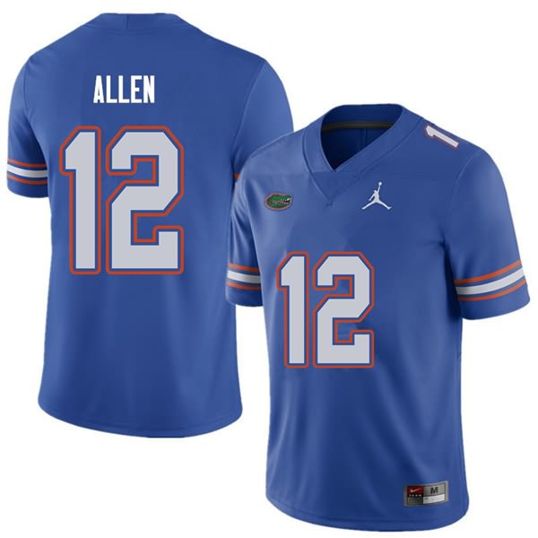 NCAA Florida Gators Jake Allen Men's #12 Jordan Brand Royal Stitched Authentic College Football Jersey OWK8764EE